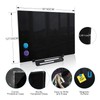 Black Magnetic Glass Board Desktop Easel, 16x12 Black Dry Erase