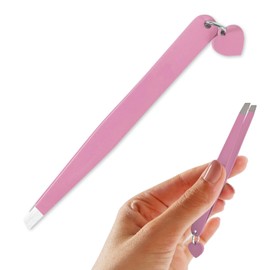 Tweezers for hair removal - tweezers eyebrow - innovative detail - stainless steel (pink)