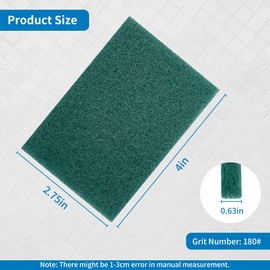 SooGree Hand Pads 7447 Industrial Scuff Pads Reusable Household Abrasive Hand Pads Heavy Duty Scrub Pad Scuffing Scouring Sanding Surface Preparation of Woodworking & Automotive 4’’x3’’