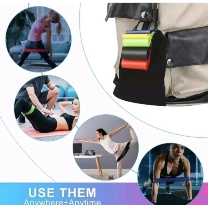 Resistance Bands Set, Exercise Loop Bands for Home Gym, Yoga,