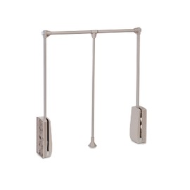 Emuca - Pair of side plates for Wardrobe folding pull down rail Hangers Hang, Plastic, Painted Stone grey