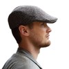 Hanna Hats Donegal Touring Cap Tweed Hat, Grey Salt and