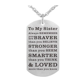 Sister Gifts from Sister Brother, Big Little Sister's Birthday Wedding Necklace Presents