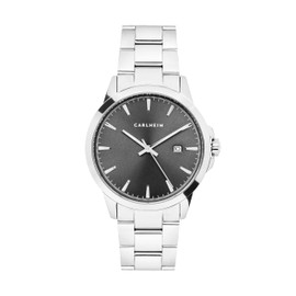 Carlheim Men's Watches Adam 4006 Silver Japanese Quartz Movement, silver