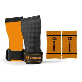 Hand Grips for Cross Training Gymnastics weightlifting for Men and Women - Gloves and Wristbands included. Size XL