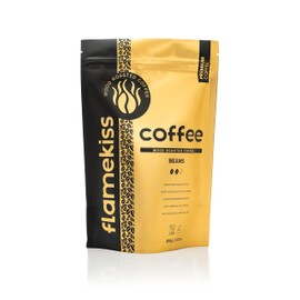 Flamekiss Coffee Beans 250 g - Premium Artisan Wood Fire Roasted Arabica and Robusta Espresso Beans for a Rich Aromatic Whole Bean Coffee Experience