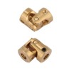 2-Pack Universal Joint Shaft Coupler, Copper DIY RC Model Motor