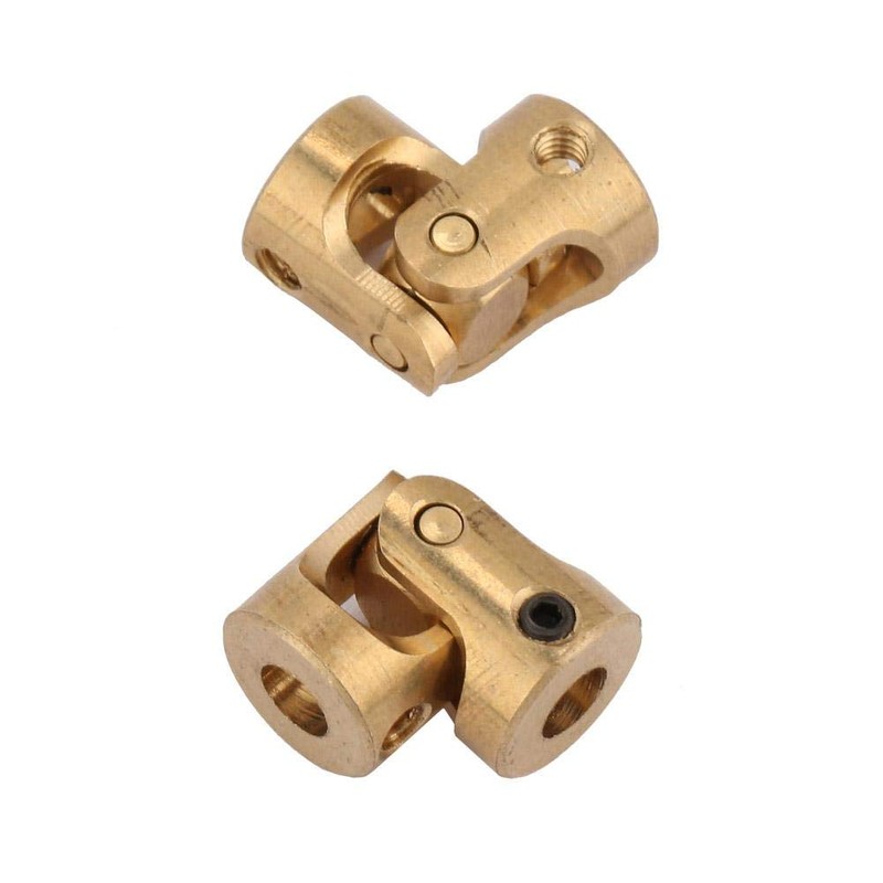 2-Pack Universal Joint Shaft Coupler, Copper DIY RC Model Motor