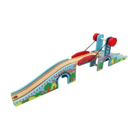 Z MAYABBO Wooden Train Tracks Accessories Wood Train Lifting Bridge for Railroad Tracks fits for All Railway Tracks
