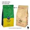 Brazilian Santos Ground Coffee. Light Roast Ground Coffee, Single Origin.