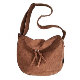 SINMIUANIME Canvas Messenger Bag Fashion Shoulder Bag Crossbody Bag School Backpack Simple Tote Bag for Men and Women, Brown, brown