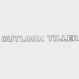 Crestliner Boat Decal 2180436 | Outlook Tiller White Black Sticker