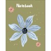 Notebook: white and beige floral watercolor notebook