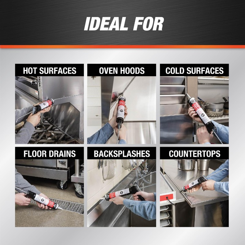 Sealant, 9.8 oz, Stainless Steel
