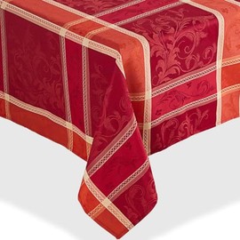 SARO LIFESTYLE Plaid Design Autumn Fall Season Tablecloth, 70" x 120", Multi