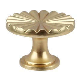 Ruiao 1-1/3 inch Gold Cabinet Knobs Drawer Pulls Kitchen Cabinet Knobs Dresser Drawer Knobs Zinc Alloy Handles Knobs for Dresser Drawers (Gold 8Pack)