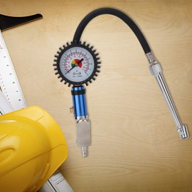 Tyre Inflator Compressed Air Tyre Inflator Calibrated Tyre Pressure 12 Bar Self-Clamping Tyre Inflator with Air Pressure Gauge and Quick Air Connector
