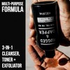 RUGGED & DAPPER Daily Power Scrub Facial Cleanser For Men - 237 ml - Face Wash + Energizing Toner + Exfoliating Scrub All-In-One - Natural & Certified Organic Ingredients by RUGGED & DAPPER