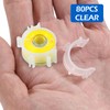 YBEATY 80 Pcs Sewing Bobbin Clips Small Clear Bobbin Holder