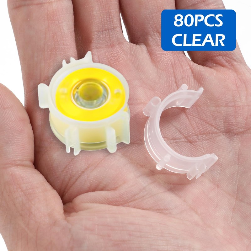 YBEATY 80 Pcs Sewing Bobbin Clips Small Clear Bobbin Holder