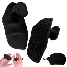 2Pcs Gym Grips, Anti Slip Workout Grips, Ergonomic Fingerless Rubber Hand Protector Gloves for Weight Lifting, Pull-Ups, for Men and Women