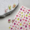 5D Embossed Fruit Nail Stickers Purple Grapes Nail Designs 3D