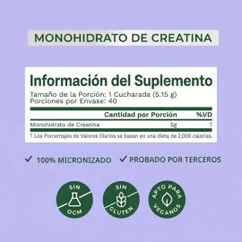 Bloom Creatina Monohidratada De Alta Pureza Sin Sabor                                                                                                 