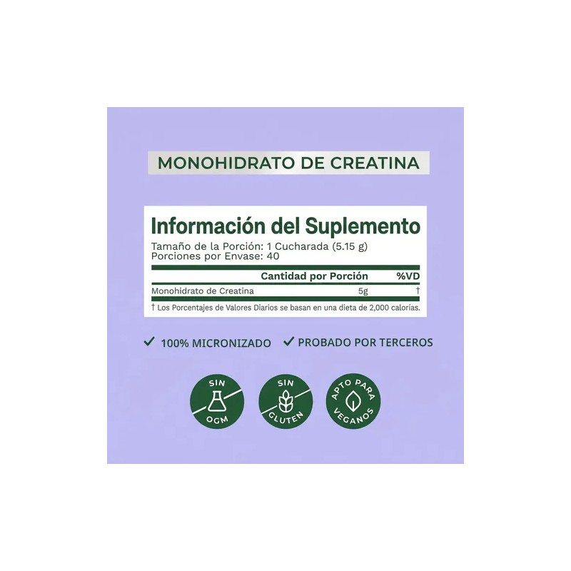 Bloom Creatina Monohidratada De Alta Pureza Sin Sabor