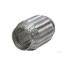 Interlock Flex Pipe, Flex Part, Flexible Pipe Exhaust, Trouser Pipe Flex Piece Made of Stainless Steel, HD Quality – with Reinforced Construction (Double Wall System -> Shockproof and Flexible)