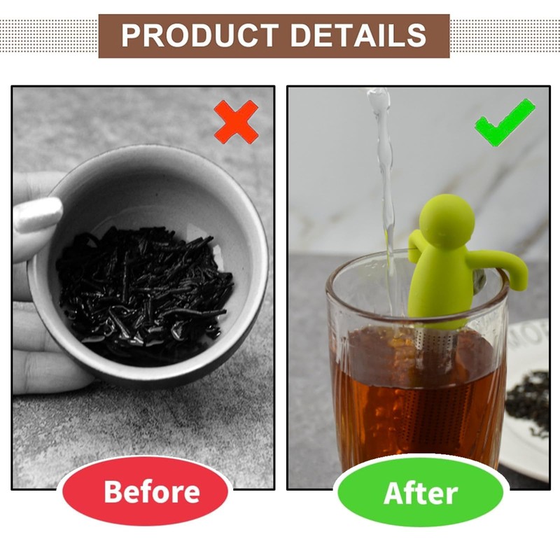 3 PCS Tea Strainer for Loose Tea,Tea Infuser Creative Tea
