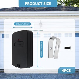 Pack of 4 Garage Gate Door Opener Remote for Mighty Mule GTO/Linear Pro Access Gate Opener, Black, Frequency 318MHZ by GruDawu Update
