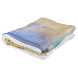 Northwest Art Mall Two Needles Haystack (Cannon Beach, Oregon) Ultra Fleece Bed Sofa Travel Cozy Blanket from Artwork by Artist Lisa Sofia Robinson 50" x 60".