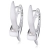 Vinani CXV Hinged Creole Earrings, X-Shaped, 925 Sterling Silver