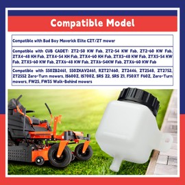 Dusledel 067-8090-00 Hydraulic Reservoir Tank compatible with Bad Boy Elite Maverick CZT/ZT Mower Fluid Expansion Tank, Replace 71328 52310 5100473