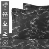 Pizuna Cotton Marble Black Print Standard Pillow Cases 2 Pack,