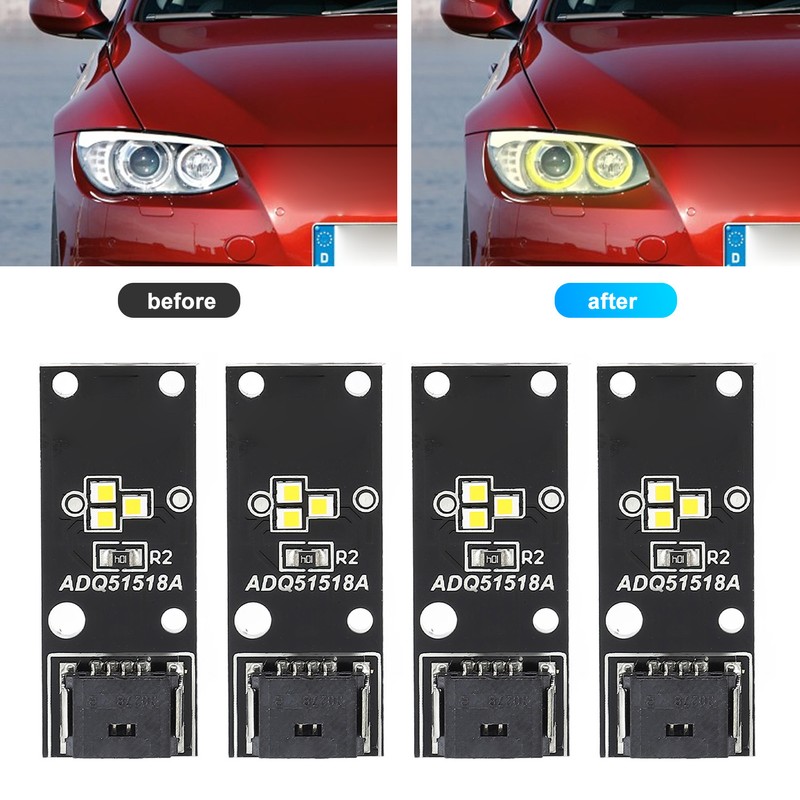 4Pcs CSL Yellow DRL LED Modules 5W Beads 1500AM Stable