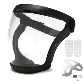 Face Shield, Anti-Dust & Fog-Resistant Face Shield, Anti-Dust & Fog-Free Face Shield, Protective Full Face Shield,for Weeding,Sanding,Dust Protection Work Etc(black)
