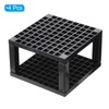 PATIKIL 4pcs Black Plastic Paint Brush Storage Organizer, 96 Holes,