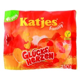 Katjes Family Lucky Hearts Fruit Gum Vegan Pack of 22 (22 x 250 g)