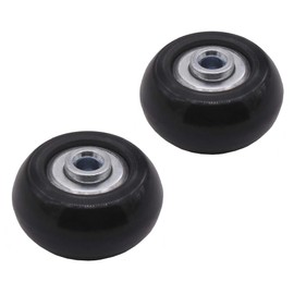 Leen4You Luggage Suitcase Replacement Wheels with Screws Axles Repair Tool for Luggage Suitcase Trolley,Skate Replacement Wheels Black (Pack of 2) (40mm x 18mm x 6mm)