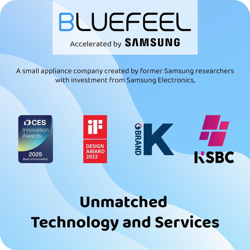 Bluefeel Portable Handheld Turbo Fan, 5-Speed Mini Personal Fan with