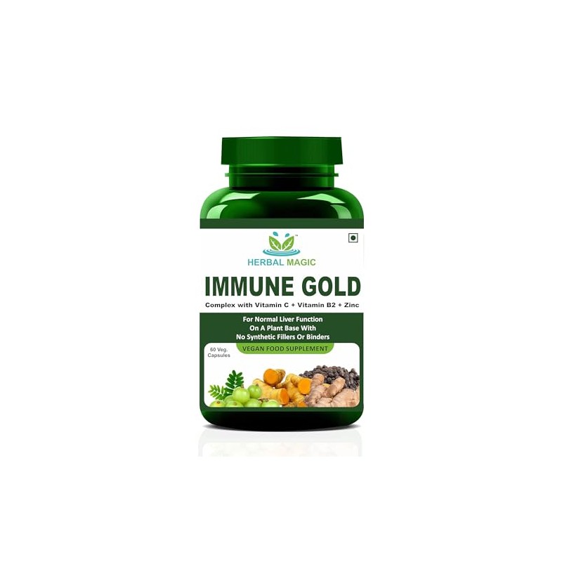 Herbal Magic Immune Gold – Vegan Food Supplement with Herbal