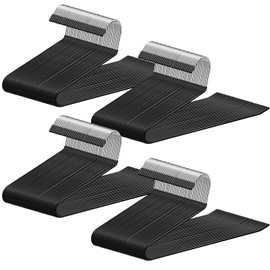 Treela 80 Pack Open Ended Pants Hangers, Metal Non Slip Trouser Hangers, Anti Rust Chrome Rubber Coating Slack Jeans, Heavy Duty Space Saving for Trousers Slacks Skirts