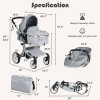 Costway 2-in-1 Foldable High Landscape Infant Stroller W/ Diaper Bag