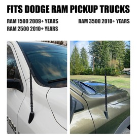 13 Inch Short Antenna for Dodge Ram 1500 2500 3500 2009-2024 Dodge Ram 1500 Accessories Dodge Ram Classic Warlock Radio Antenna Replacement for AM FM, Dodge Ram Truck Antenna-Bamboo Shape