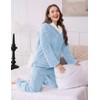 VXVGER Women's Fluffy Pajamas Set Winter Warm 2 Piece Plush