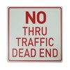 BTHUKO No Thru Traffic, Dead End Red Dead Traffic Signs