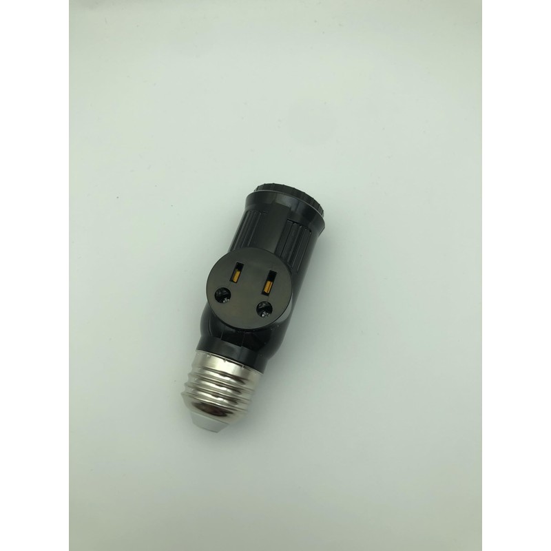Figame 3 Prong Light Bulb Socket Plug Adapter, Polarized Bulb