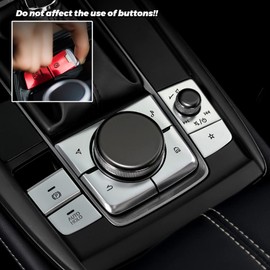 ANFOKAS 8pcs Compatible with Mazda 3 CX-30 CX-50 Accessories 2025 2024 2023 2022 2021 2020 Car Center Console Cover Gears Gear Panel Gear Shift Knob Button Cover Trims -Silver