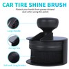 IPELY Tire Shine Brush, Tire Dressing Brush with Storage Base,